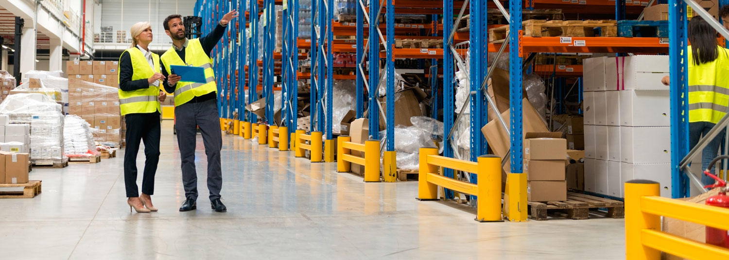 Steel Bollards in Winston-Salem warehouse
