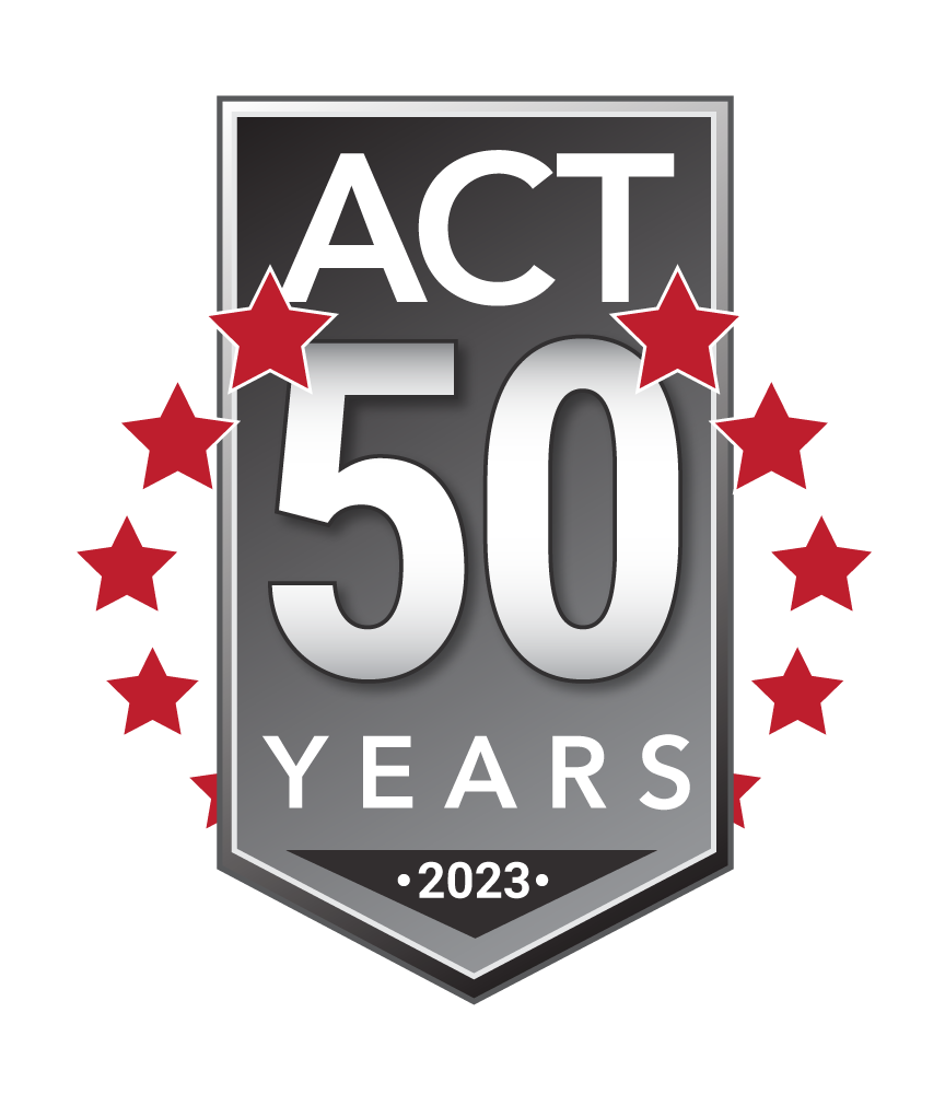 50 years ACT badge