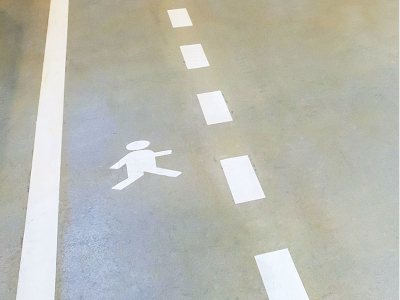 Durable Aisle Striping