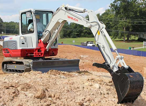Takeuchi Compact Excavator Working